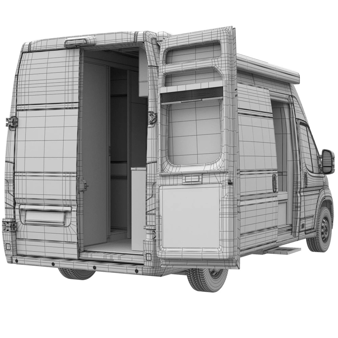 Camper Van L4H3 3D Model – Detailed Vehicle for Archviz and Animation - View 16