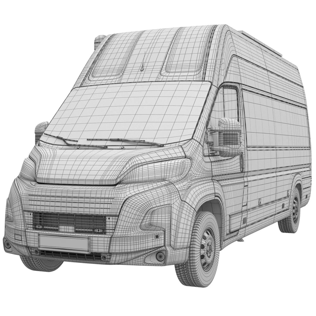 Camper Van L4H3 3D Model – Detailed Vehicle for Archviz and Animation - View 17