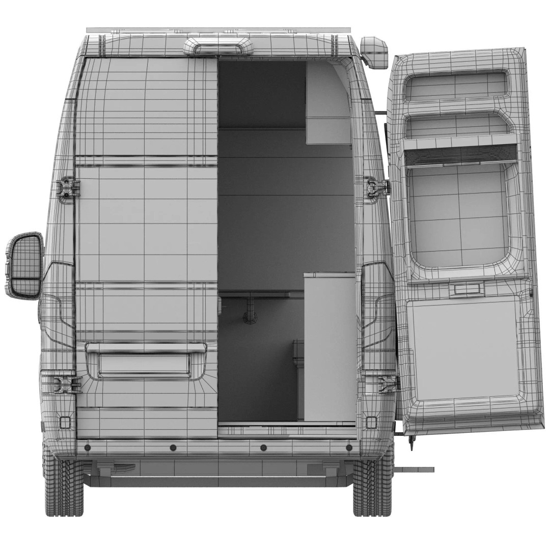 Camper Van L4H3 3D Model – Detailed Vehicle for Archviz and Animation - View 19