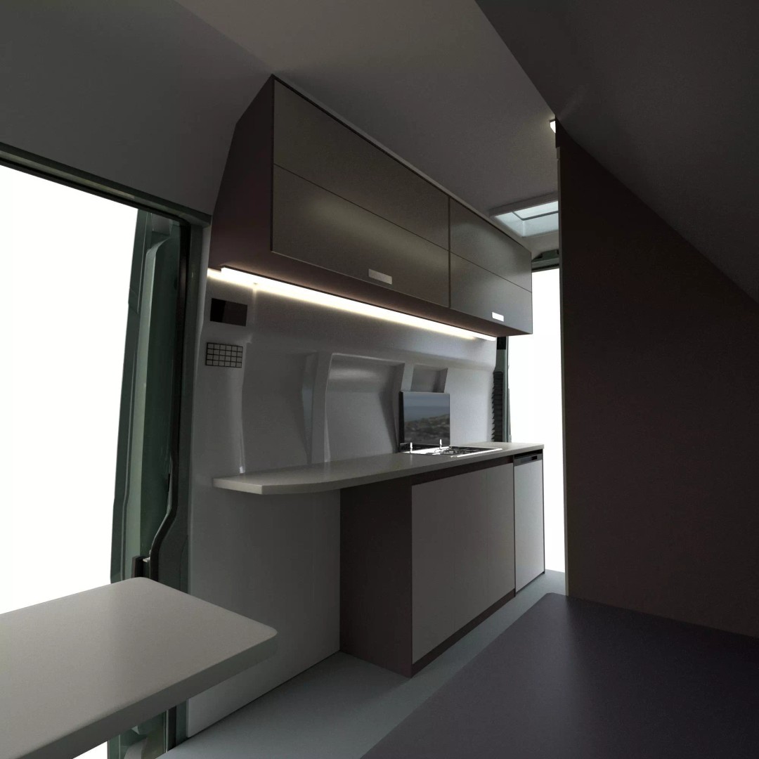 Camper Van L4H3 3D Model – Detailed Vehicle for Archviz and Animation - View 24