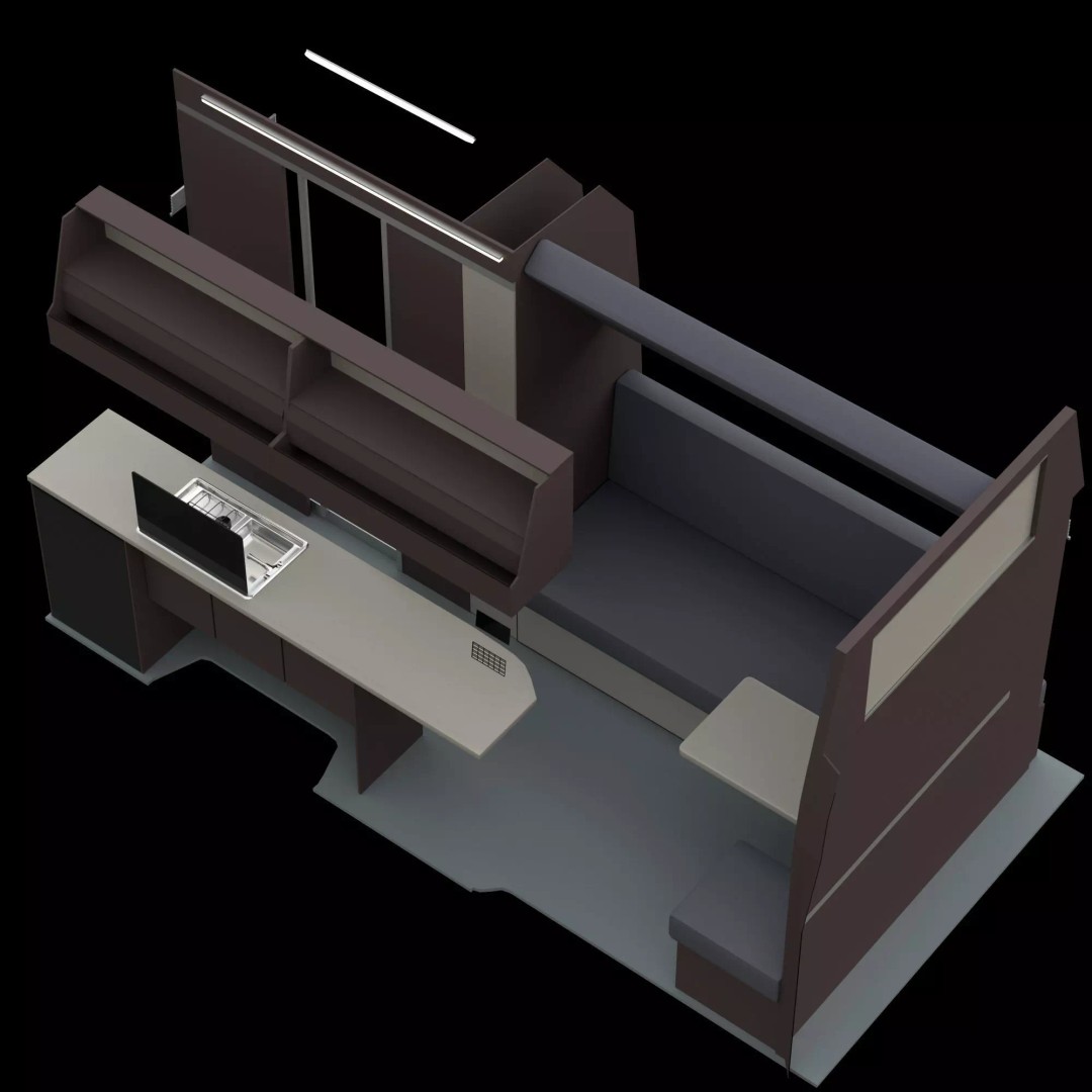 Camper Van L4H3 3D Model – Detailed Vehicle for Archviz and Animation - View 29