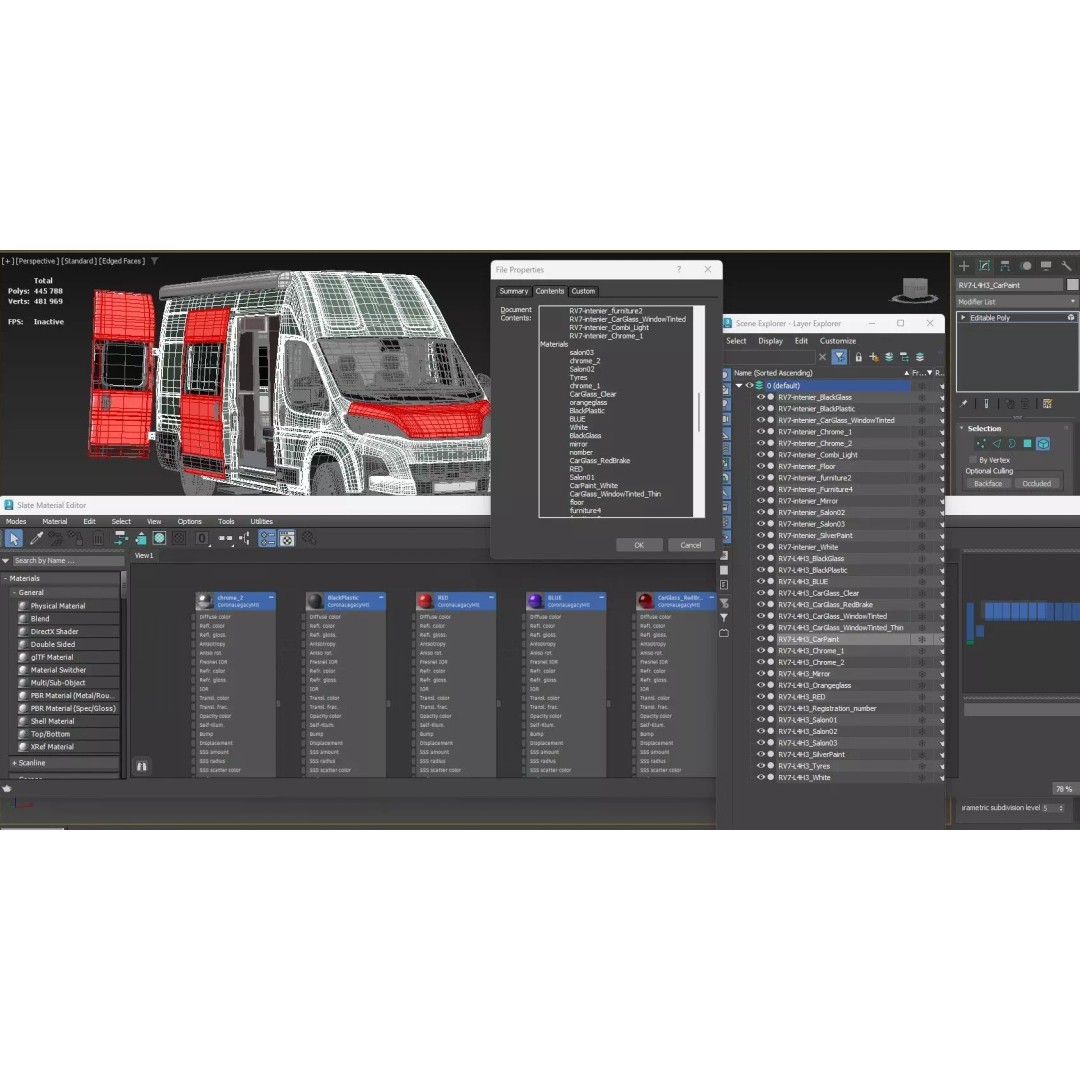 Camper Van L4H3 3D Model – Detailed Vehicle for Archviz and Animation - View 31