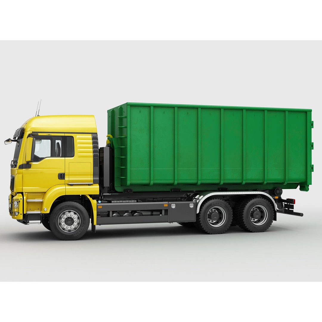 Multilift Truck 3D Model – Detailed Low Poly Vehicle, FBX, OBJ - View 10