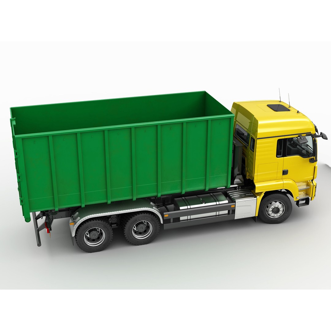 Multilift Truck 3D Model – Detailed Low Poly Vehicle, FBX, OBJ - View 13