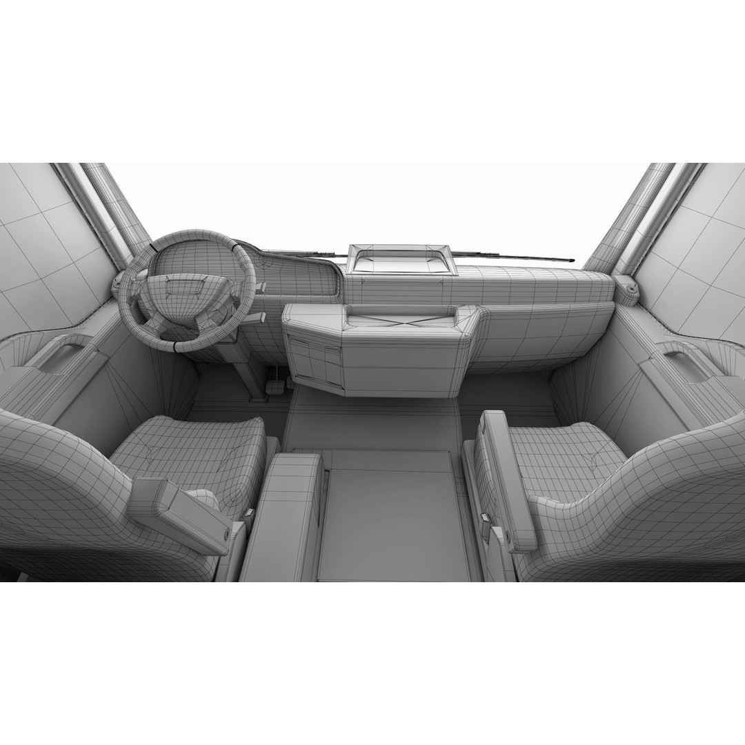 Multilift Truck 3D Model – Detailed Low Poly Vehicle, FBX, OBJ - View 27