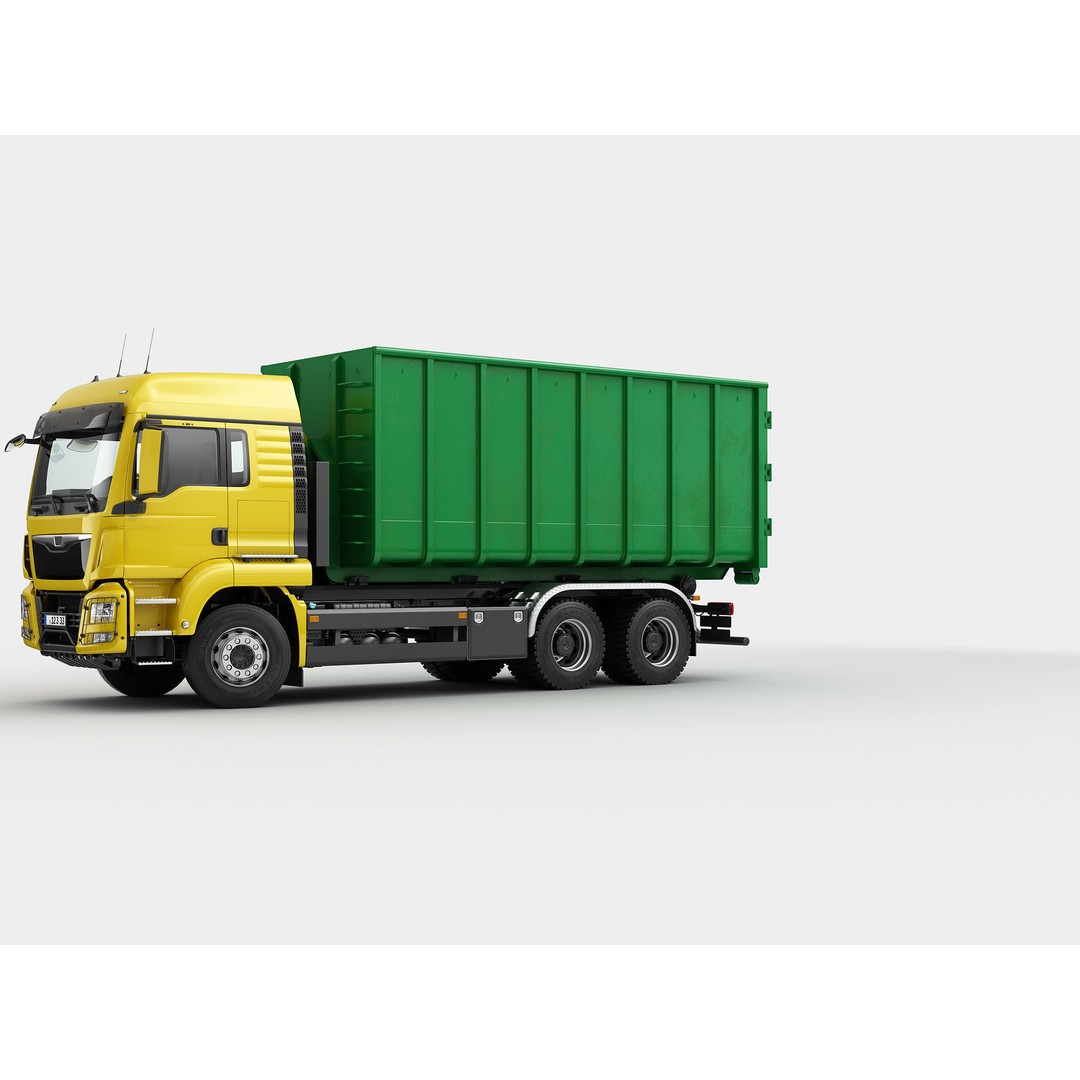 Multilift Truck 3D Model – Detailed Low Poly Vehicle, FBX, OBJ - View 3