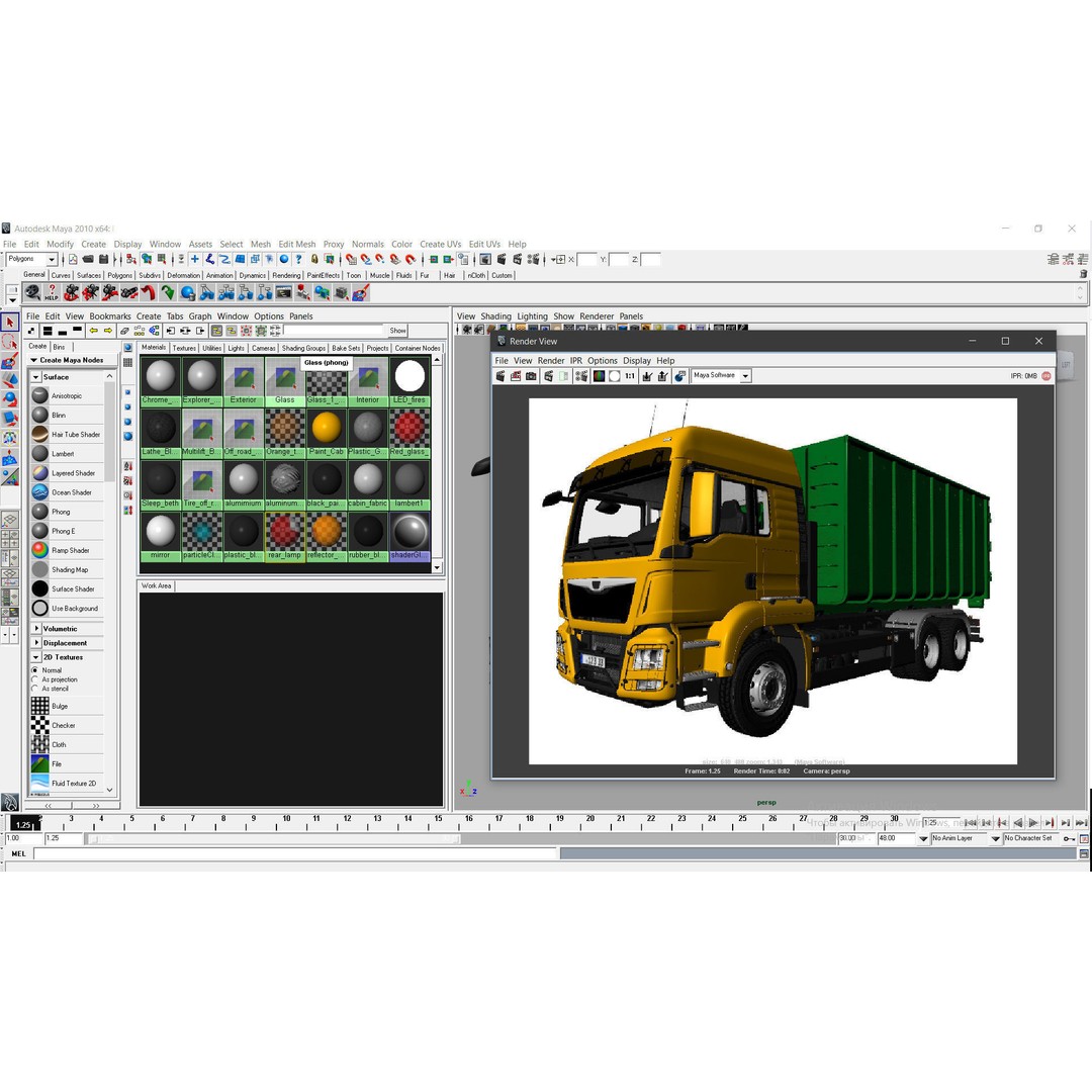 Multilift Truck 3D Model – Detailed Low Poly Vehicle, FBX, OBJ - View 31