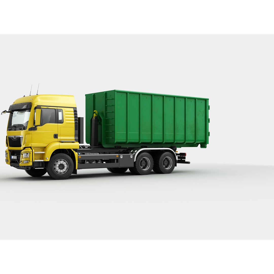 Multilift Truck 3D Model – Detailed Low Poly Vehicle, FBX, OBJ - View 4