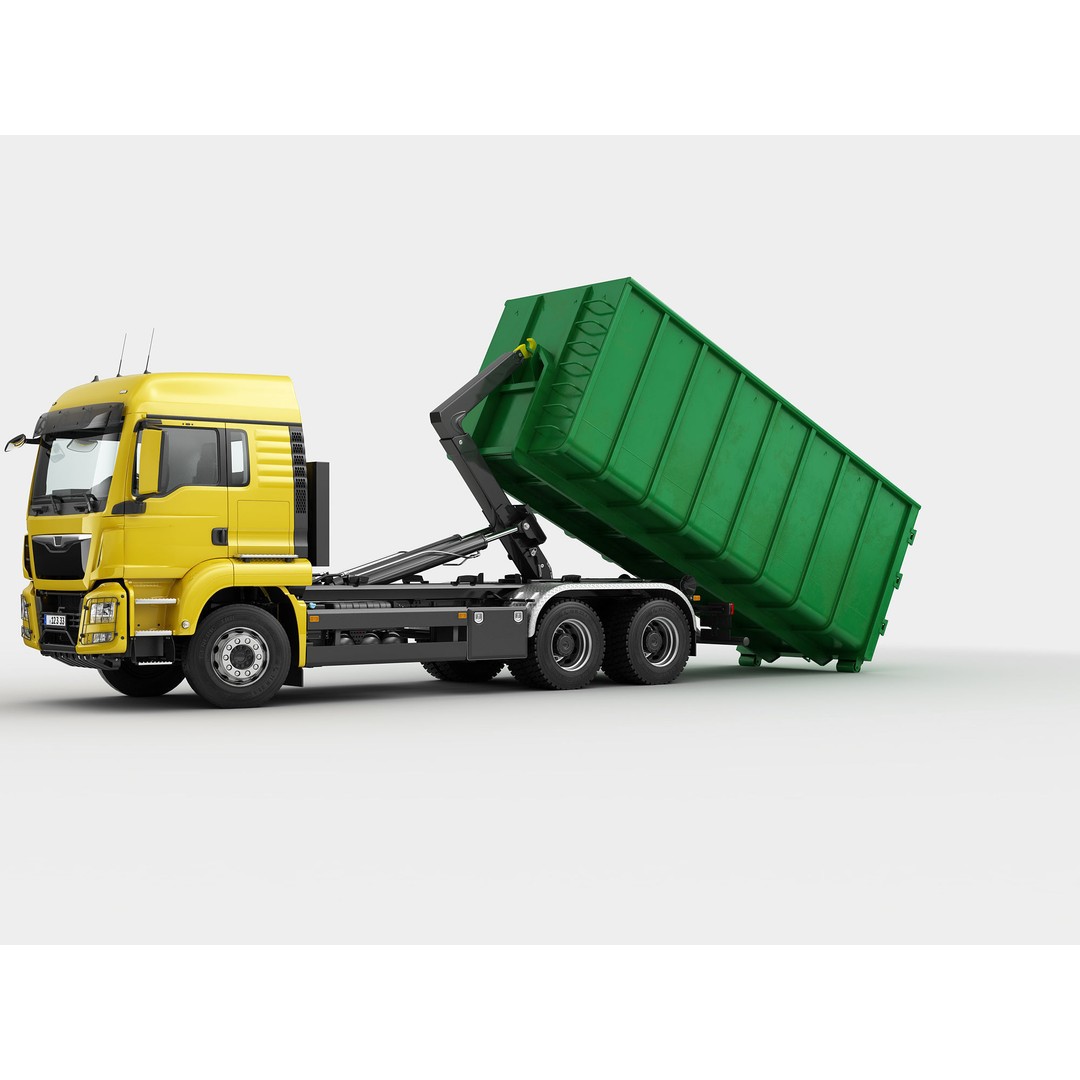 Multilift Truck 3D Model – Detailed Low Poly Vehicle, FBX, OBJ - View 5