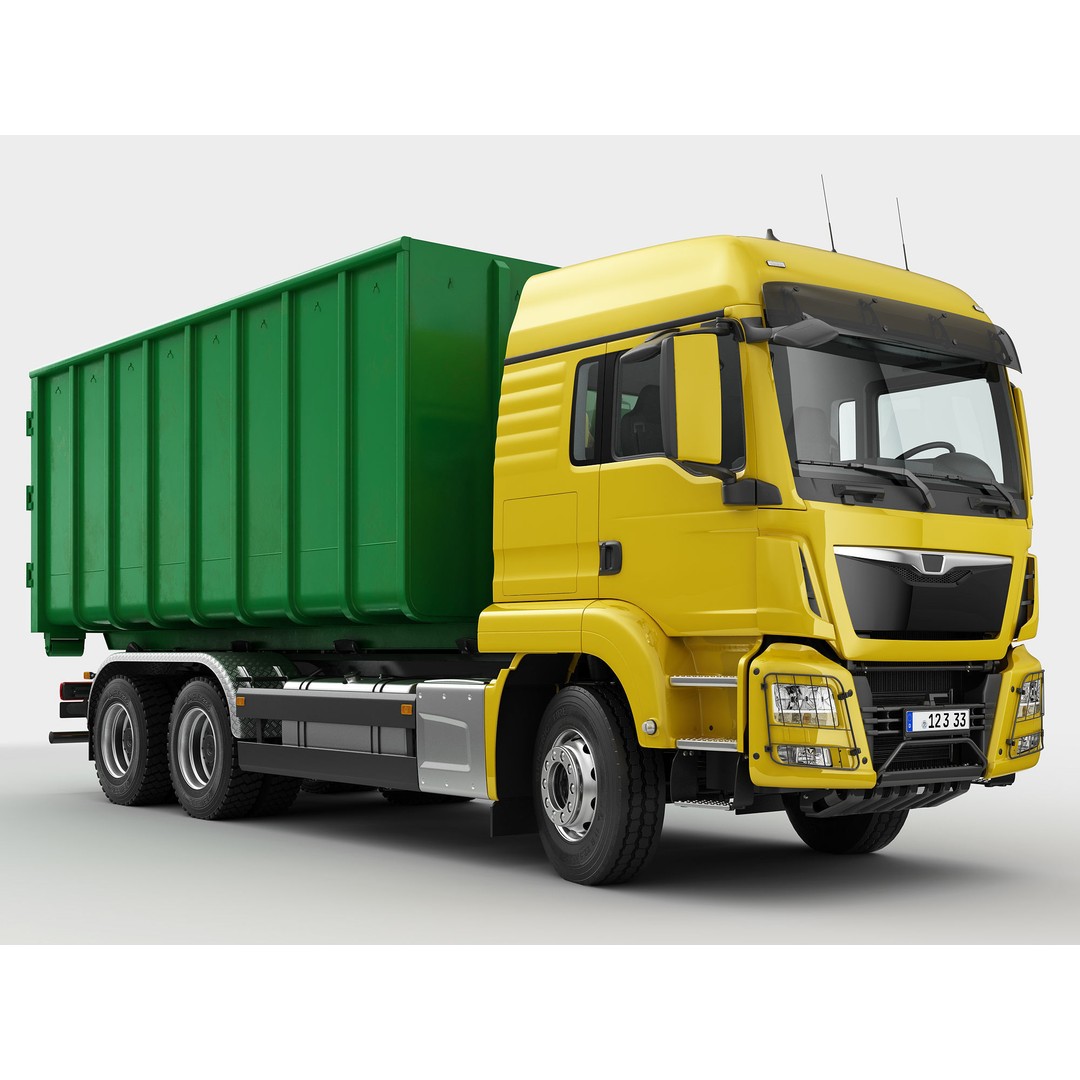 Multilift Truck 3D Model – Detailed Low Poly Vehicle, FBX, OBJ - View 7