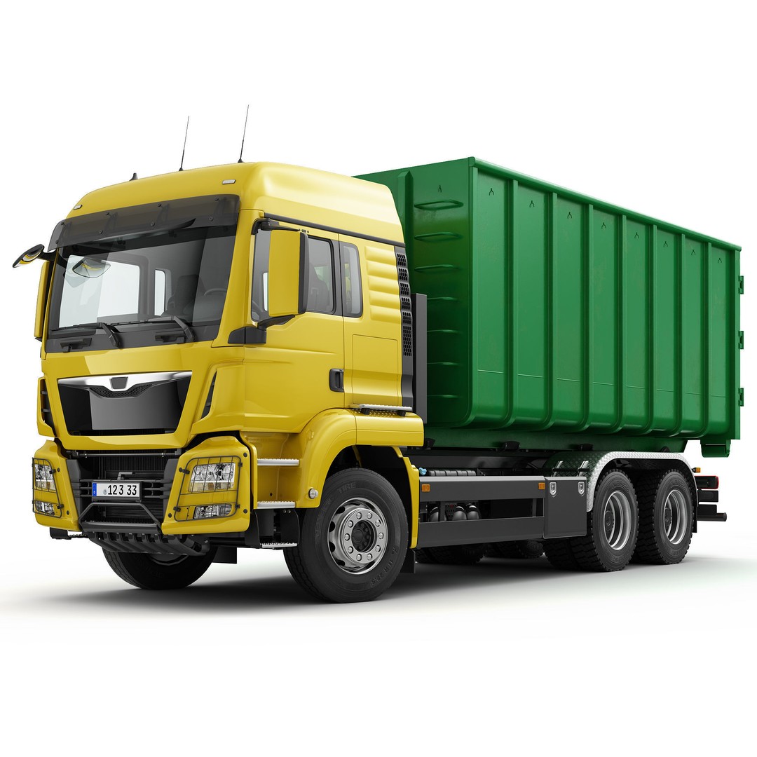 Multilift Truck 3D Model – Detailed Low Poly Vehicle, FBX, OBJ - View 8