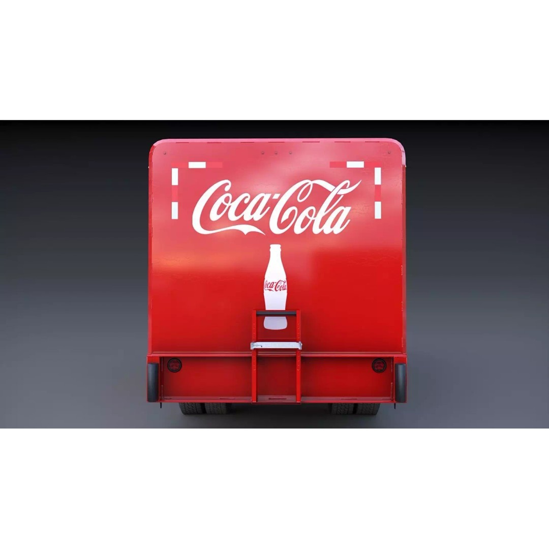 Freightliner M2 106 Beverage Truck 3D Model – Low Poly Game Asset, FBX - View 11