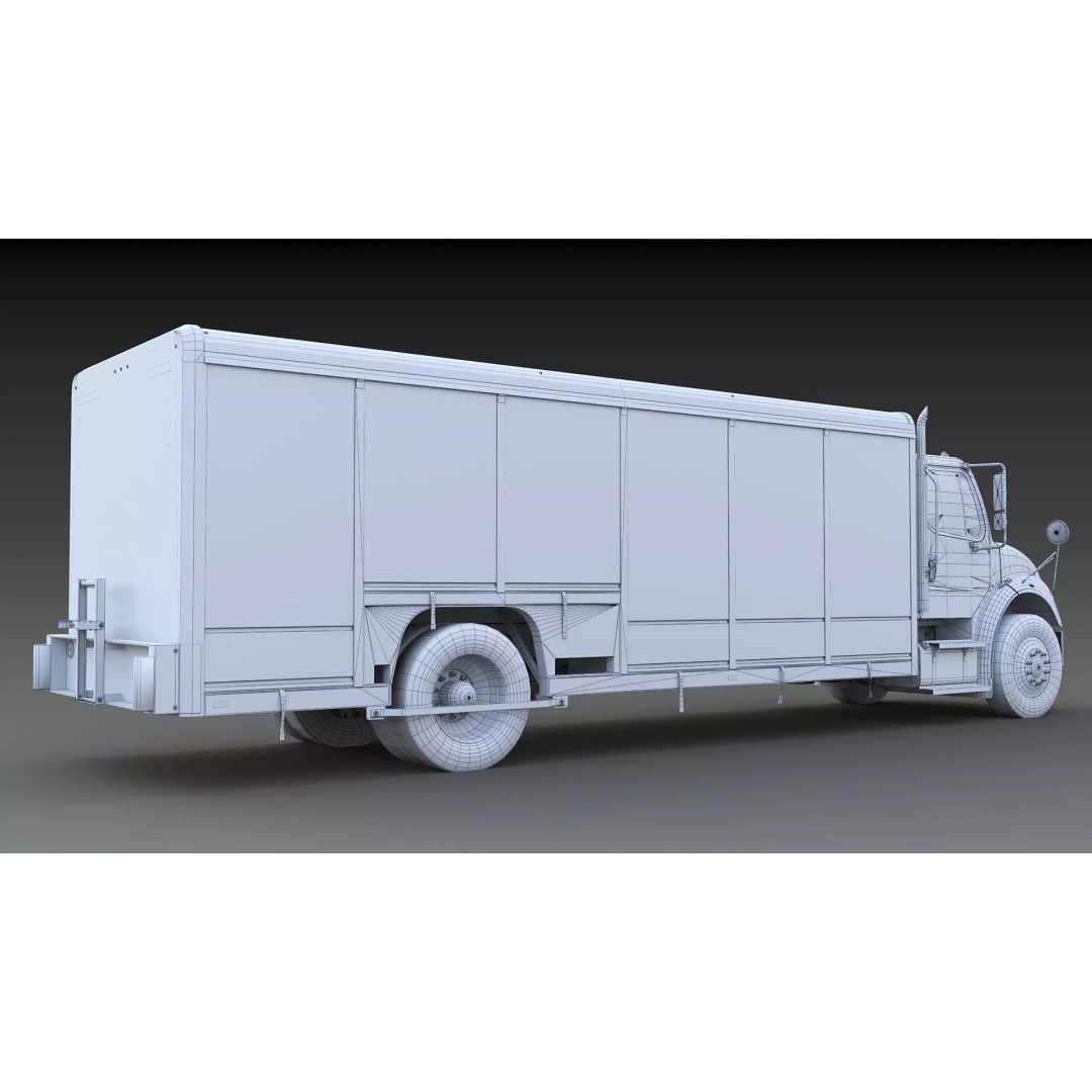Freightliner M2 106 Beverage Truck 3D Model – Low Poly Game Asset, FBX - View 31