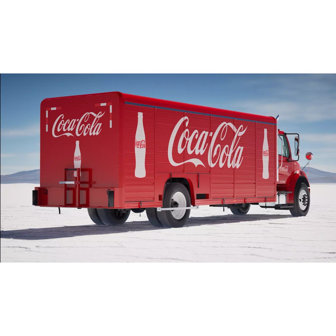 Freightliner M2 106 Beverage Truck 3D Model – Low Poly Game Asset, FBX - View 42