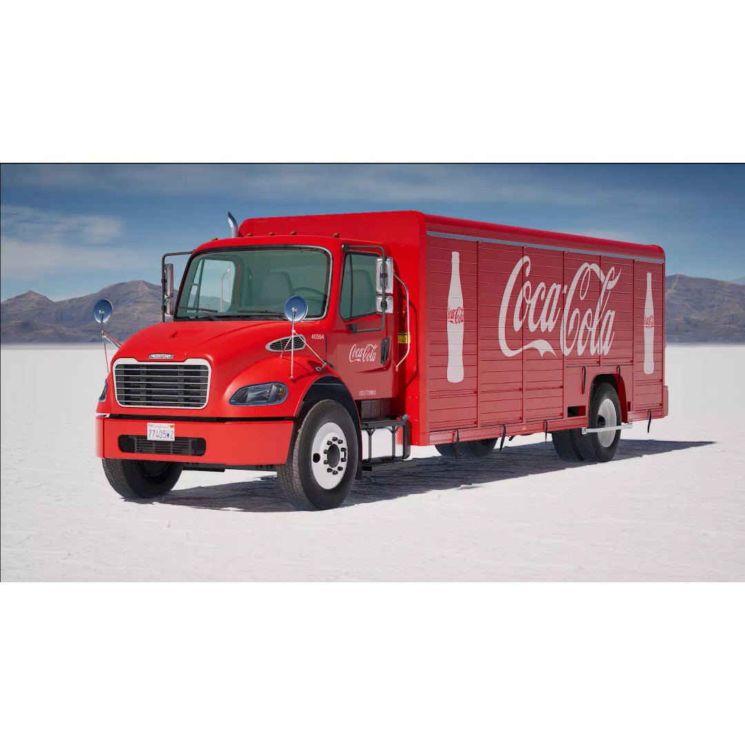 Freightliner M2 106 Beverage Truck 3D Model – Low Poly Game Asset, FBX - View 43