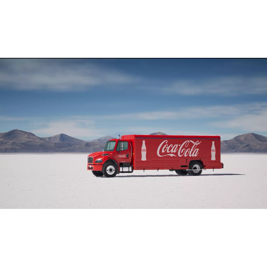 Freightliner M2 106 Beverage Truck 3D Model – Low Poly Game Asset, FBX - View 48