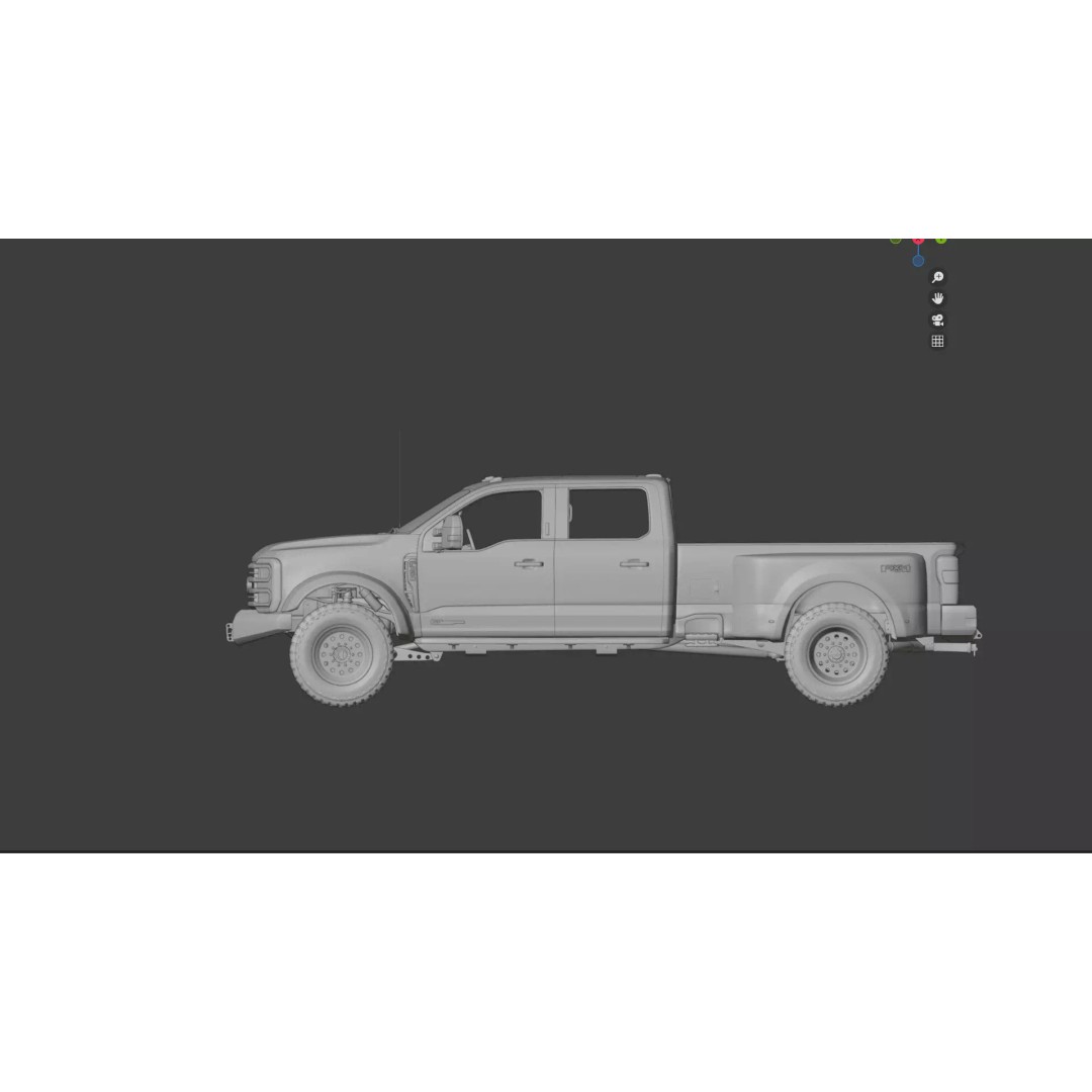 Ford F350 – F550 Super Duty Dually 3D Model – High Poly, PBR Textures, FBX - View 32