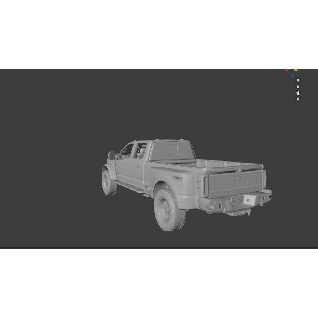 Ford F350 – F550 Super Duty Dually 3D Model – High Poly, PBR Textures, FBX - View 33