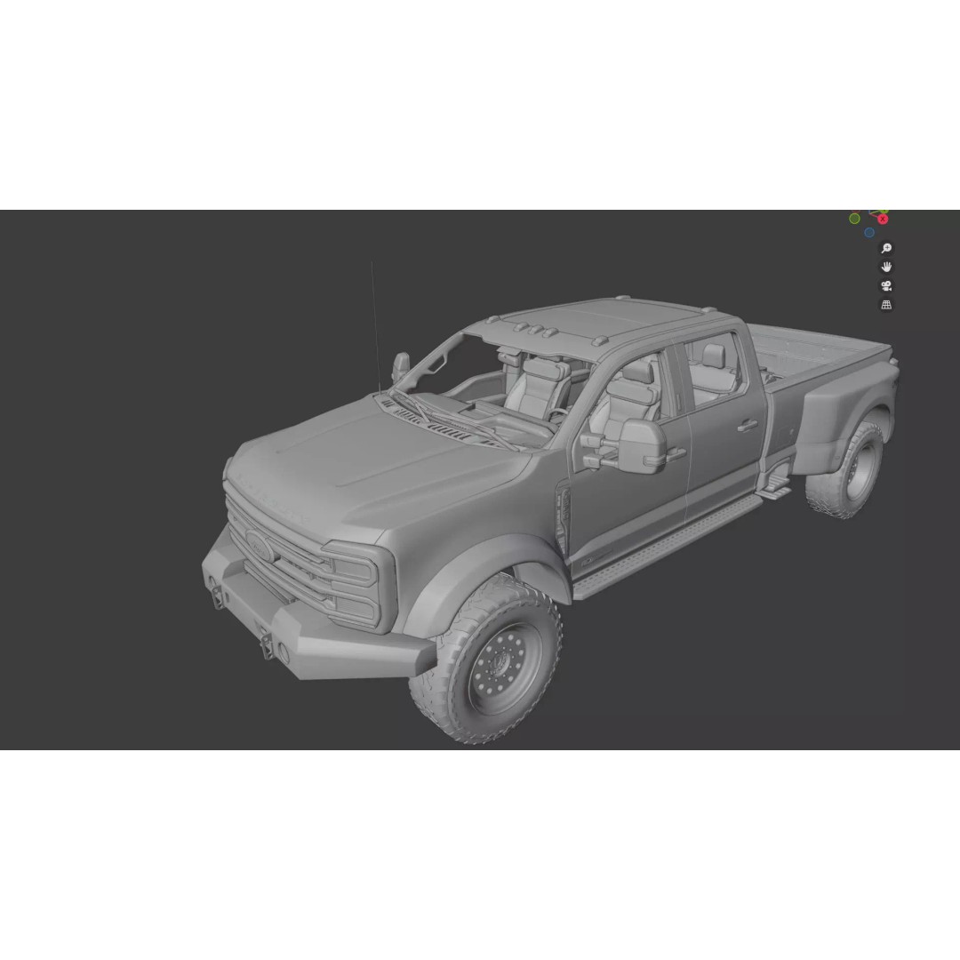 Ford F350 – F550 Super Duty Dually 3D Model – High Poly, PBR Textures, FBX - View 35