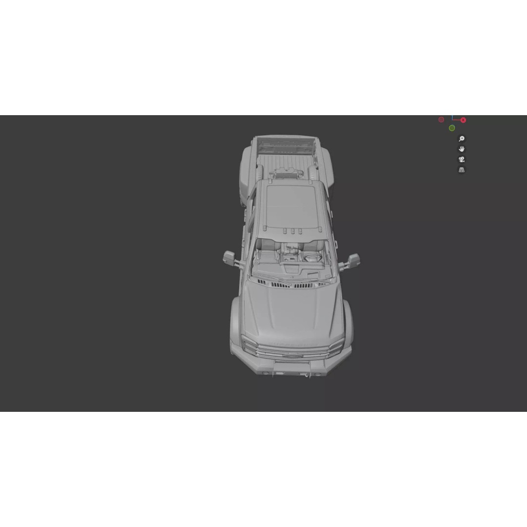 Ford F350 – F550 Super Duty Dually 3D Model – High Poly, PBR Textures, FBX - View 37