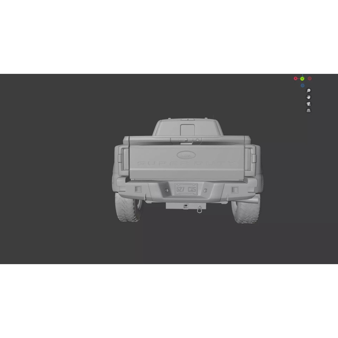 Ford F350 – F550 Super Duty Dually 3D Model – High Poly, PBR Textures, FBX - View 38