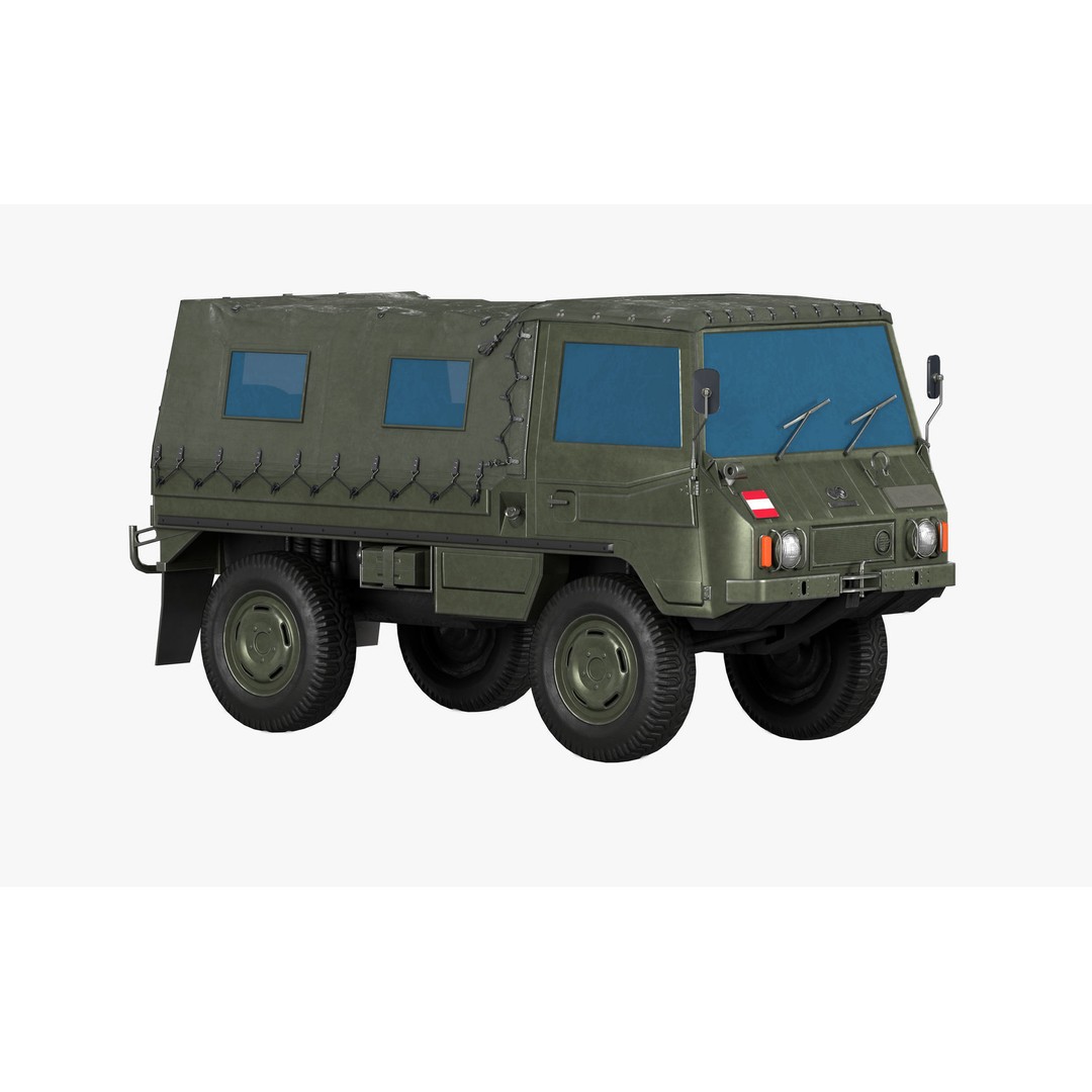 Pinzgauer 4x4 3D Model – Game Ready Rigged Low-Poly Vehicle - View 12