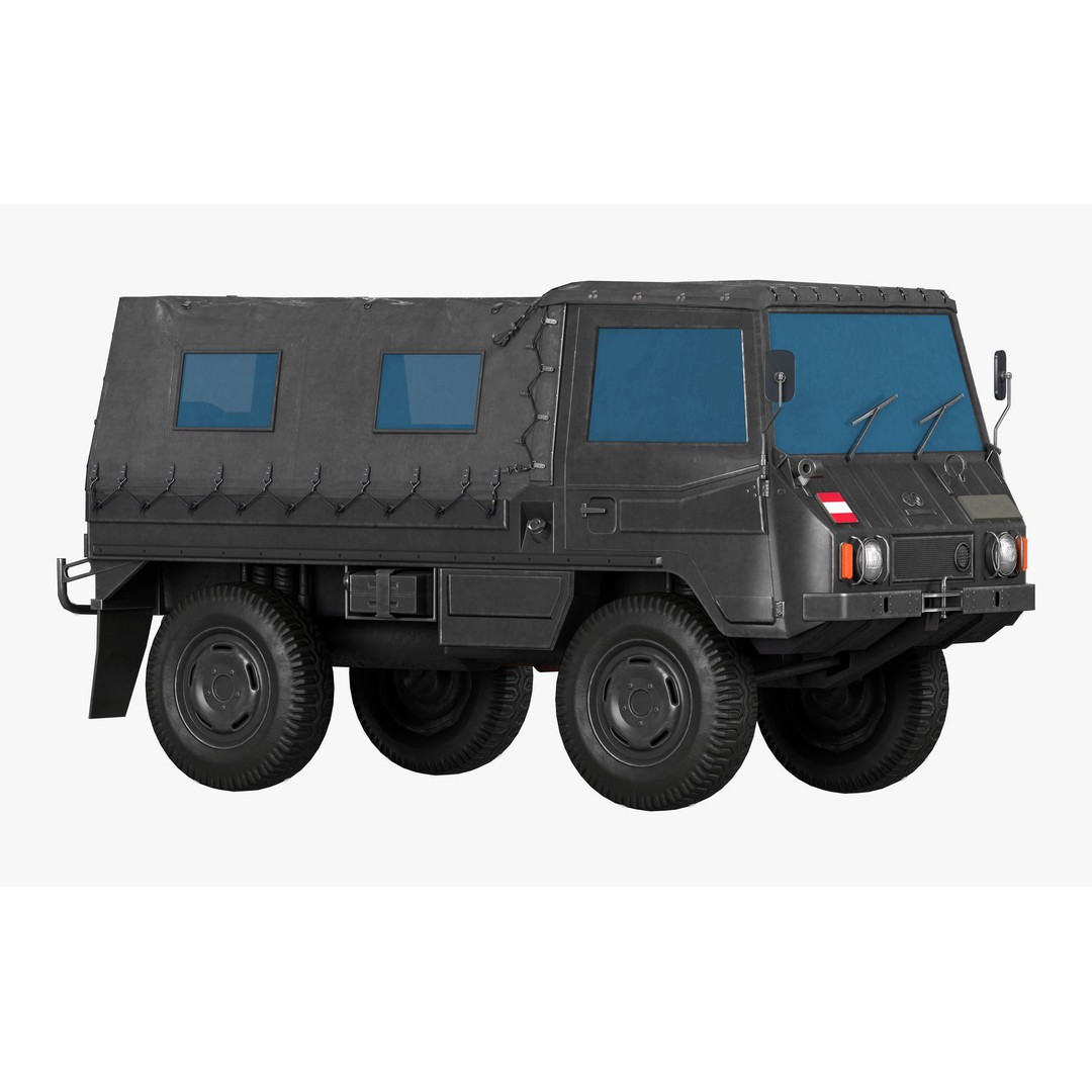 Pinzgauer 4x4 3D Model – Game Ready Rigged Low-Poly Vehicle - View 13