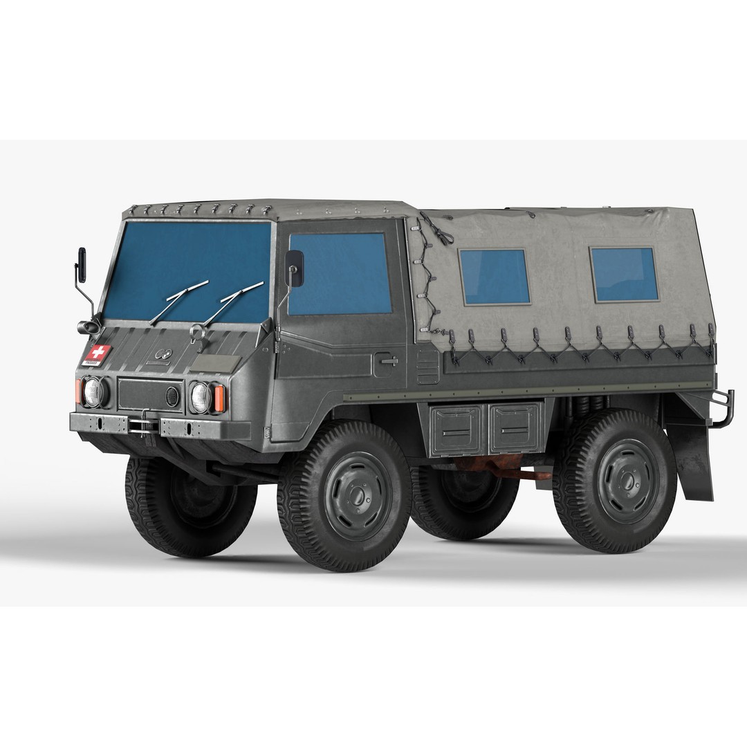 Pinzgauer 4x4 3D Model – Game Ready Rigged Low-Poly Vehicle - View 18