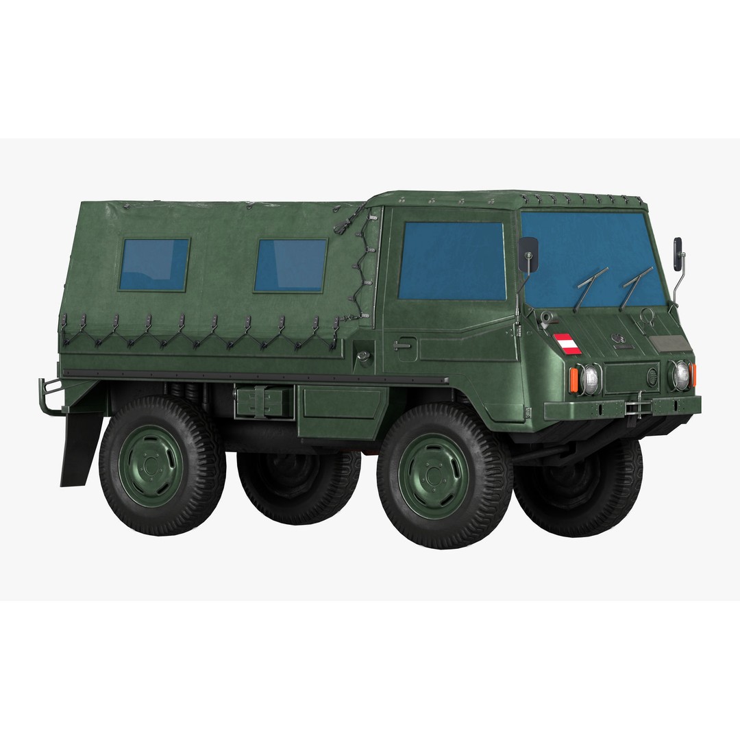 Pinzgauer 4x4 3D Model – Game Ready Rigged Low-Poly Vehicle - View 19