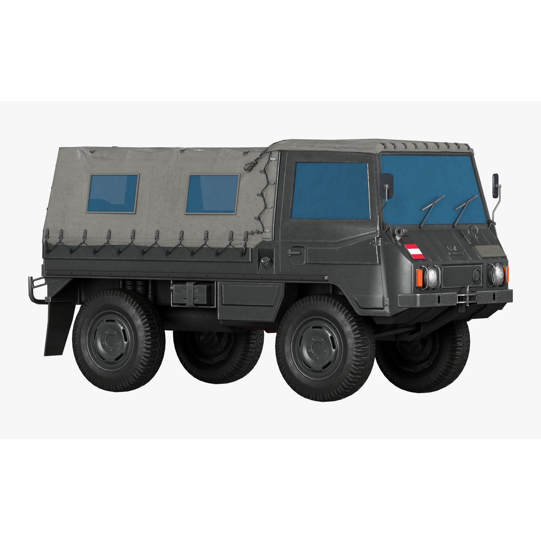 Pinzgauer 4x4 3D Model – Game Ready Rigged Low-Poly Vehicle - View 20