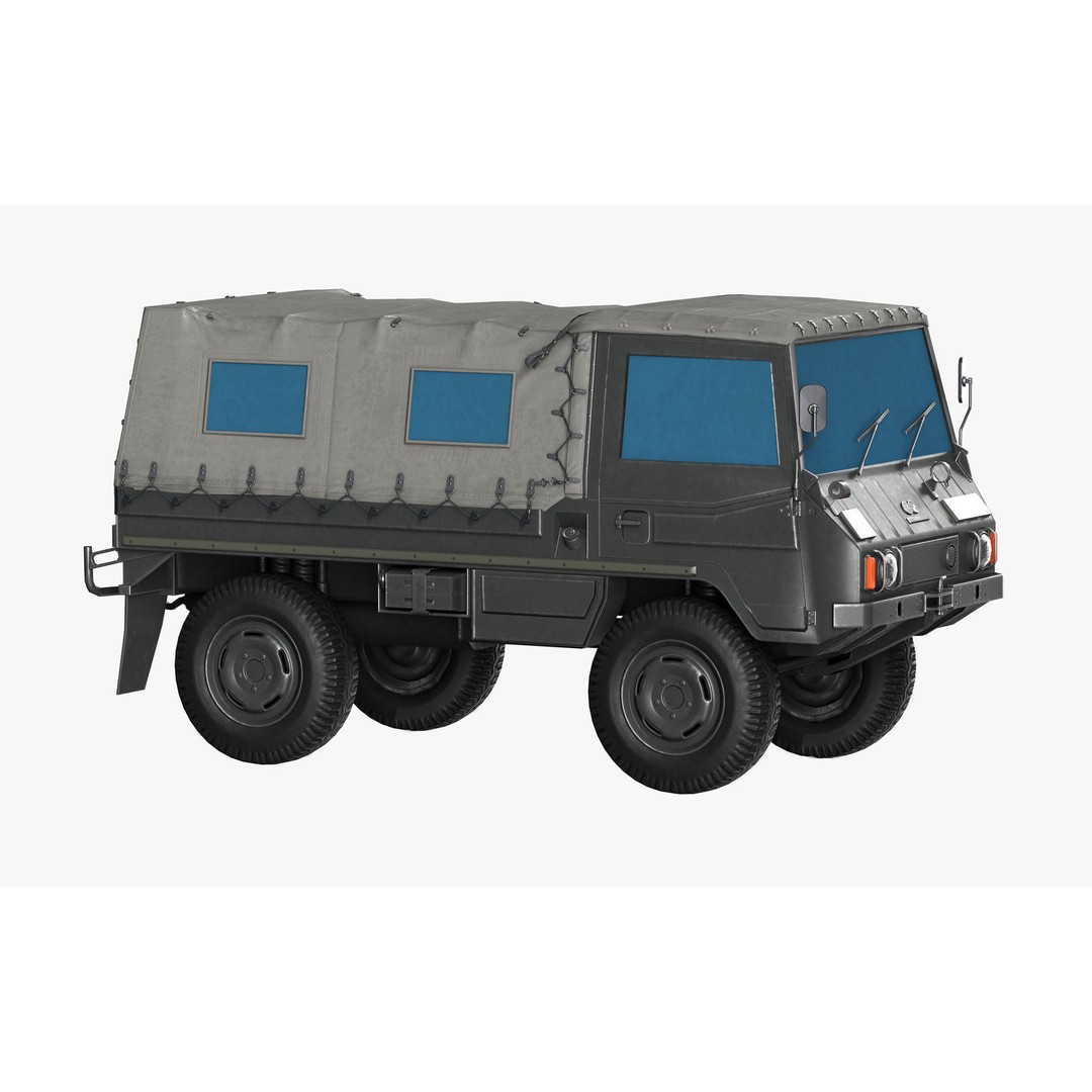 Pinzgauer 4x4 3D Model – Game Ready Rigged Low-Poly Vehicle - View 23