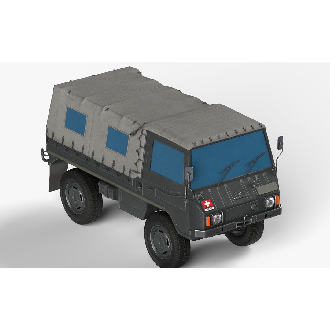 Pinzgauer 4x4 3D Model – Game Ready Rigged Low-Poly Vehicle - View 25