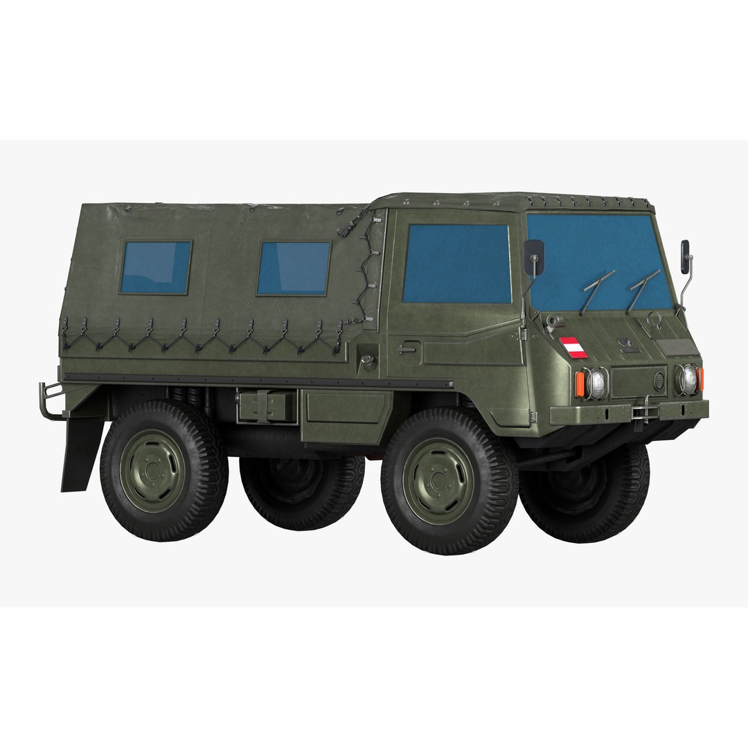 Pinzgauer 4x4 3D Model – Game Ready Rigged Low-Poly Vehicle - View 26