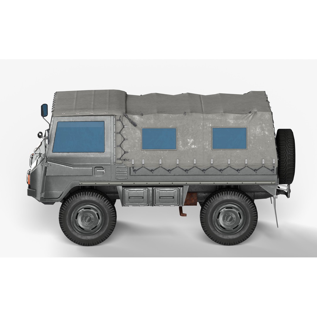 Pinzgauer 4x4 3D Model – Game Ready Rigged Low-Poly Vehicle - View 3