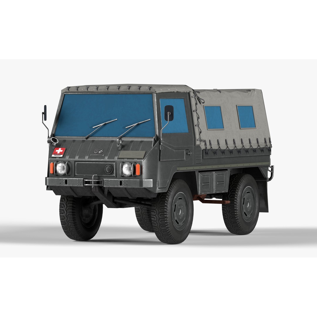 Pinzgauer 4x4 3D Model – Game Ready Rigged Low-Poly Vehicle - View 31