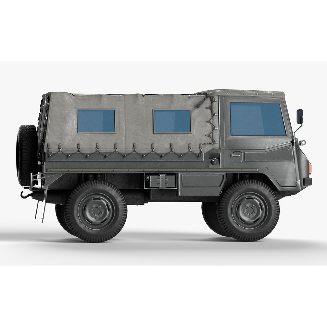 Pinzgauer 4x4 3D Model – Game Ready Rigged Low-Poly Vehicle - View 5