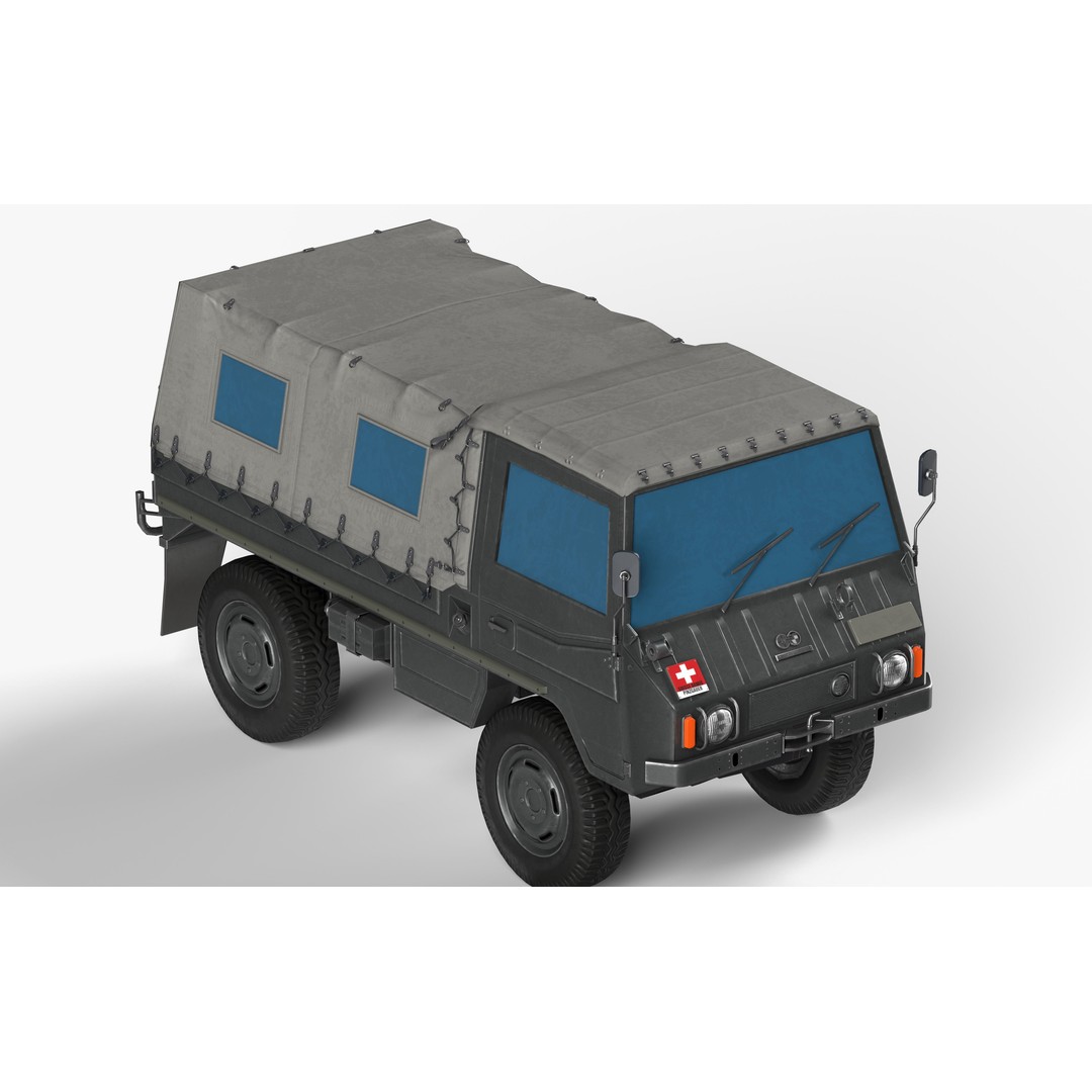 Pinzgauer 4x4 3D Model – Game Ready Rigged Low-Poly Vehicle - View 6