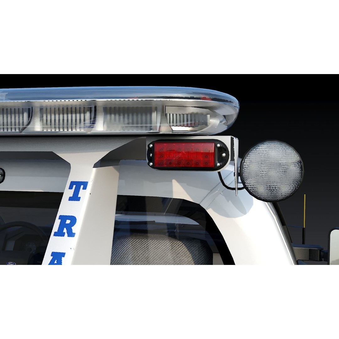 NYPD Tow Truck 3D Model – Low Poly Game Asset, FBX, PBR Textures - View 23