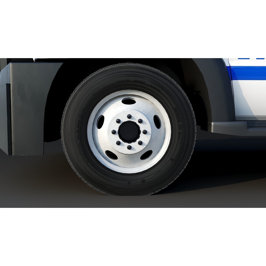 NYPD Tow Truck 3D Model – Low Poly Game Asset, FBX, PBR Textures - View 31