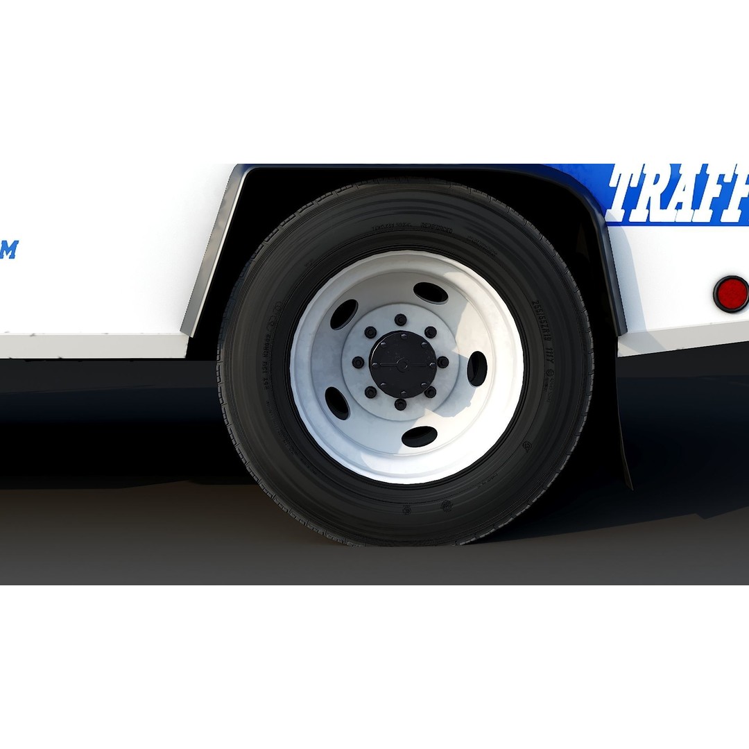 NYPD Tow Truck 3D Model – Low Poly Game Asset, FBX, PBR Textures - View 32