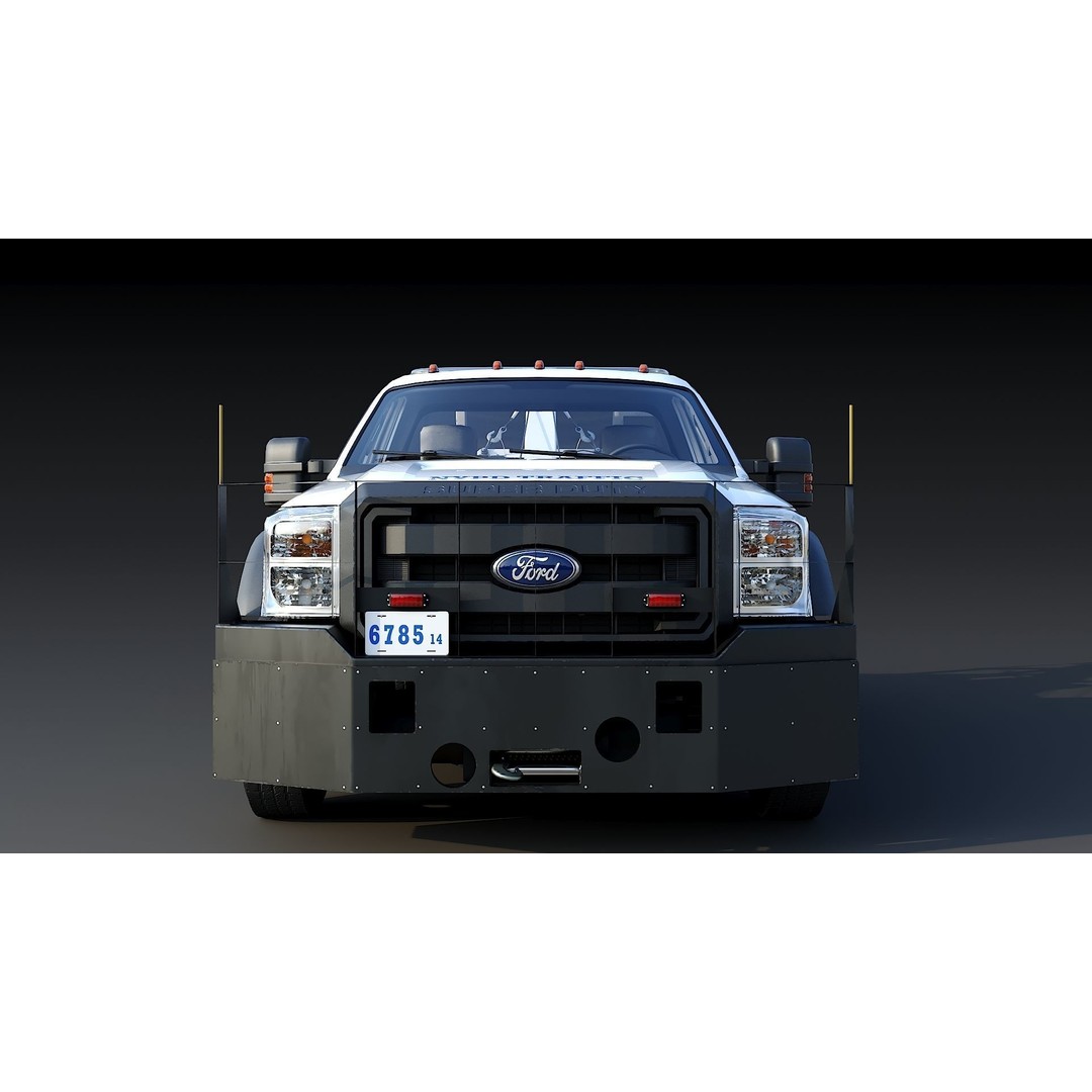 NYPD Tow Truck 3D Model – Low Poly Game Asset, FBX, PBR Textures - View 9