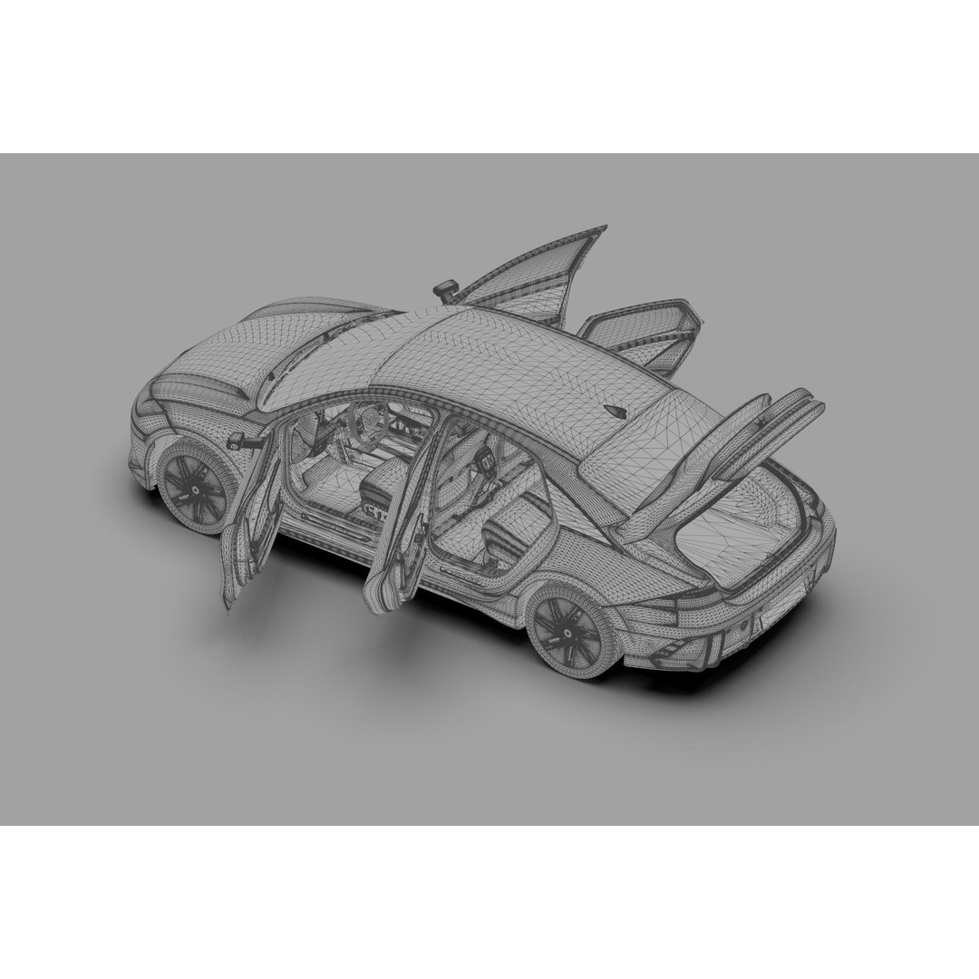 Hyundai Ioniq 6 3D Model – High Poly Sport Sedan, FBX, OBJ, Blender