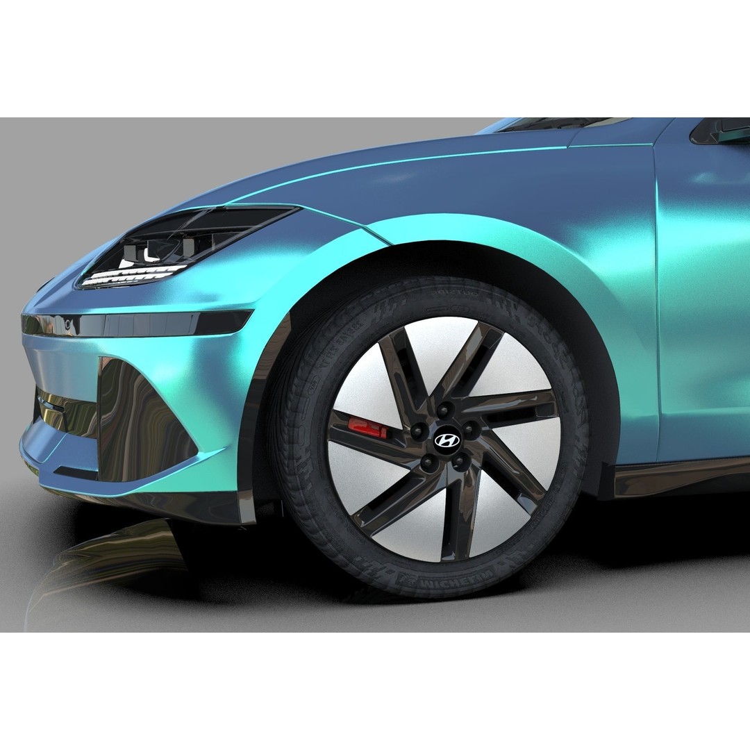 Hyundai Ioniq 6 3D Model – High Poly Sport Sedan, FBX, OBJ, Blender - View 10