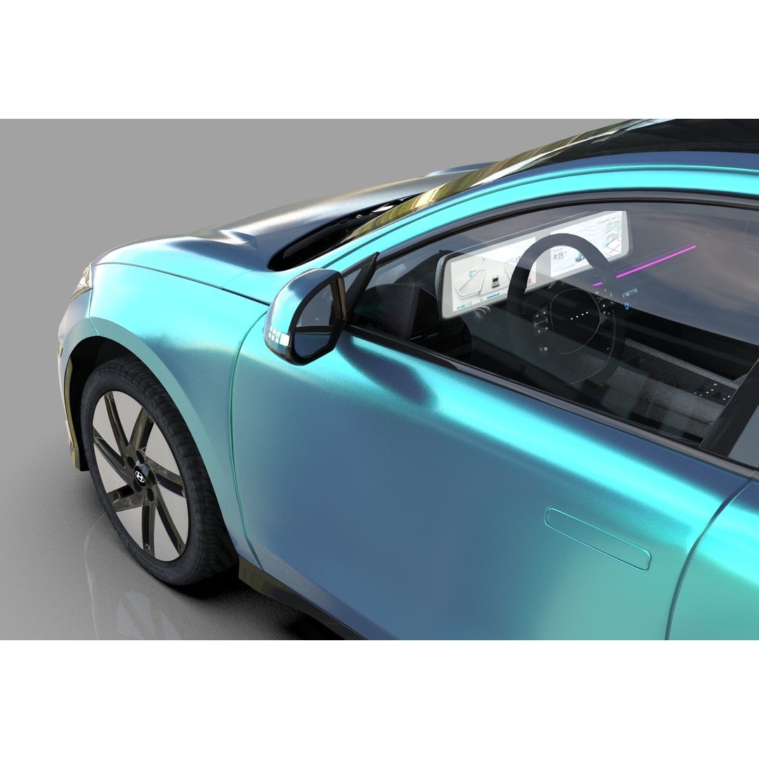 Hyundai Ioniq 6 3D Model – High Poly Sport Sedan, FBX, OBJ, Blender - View 13