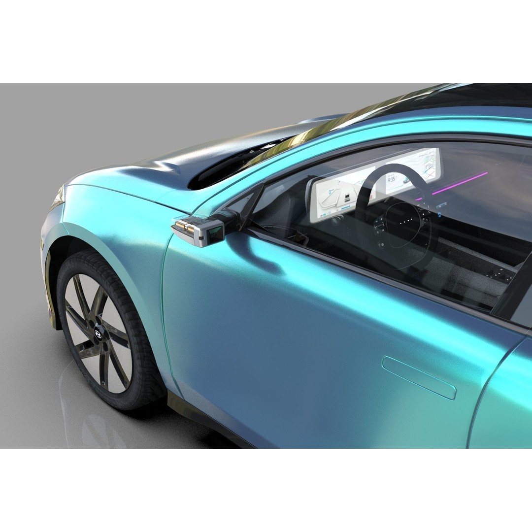 Hyundai Ioniq 6 3D Model – High Poly Sport Sedan, FBX, OBJ, Blender - View 14