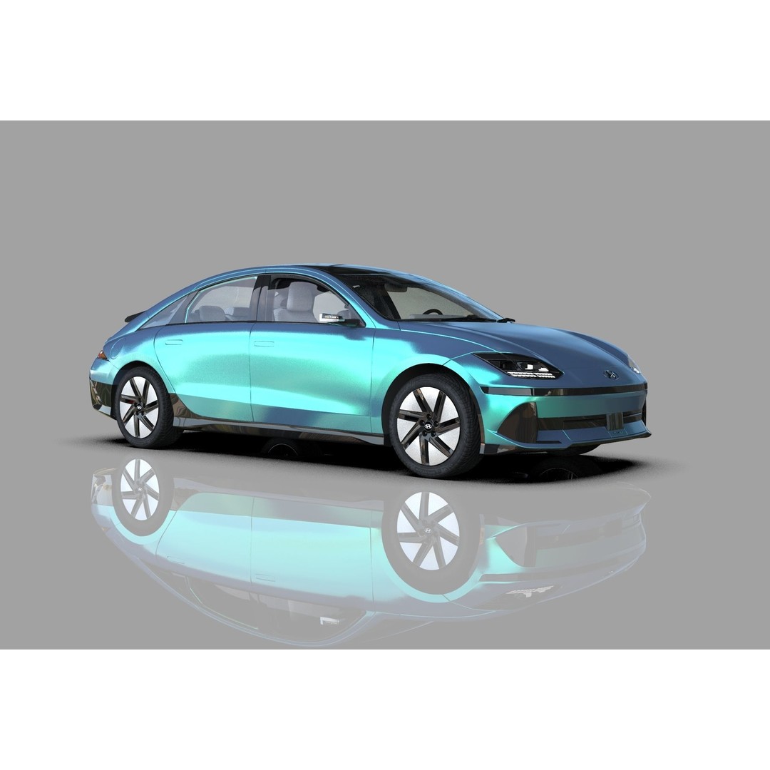 Hyundai Ioniq 6 3D Model – High Poly Sport Sedan, FBX, OBJ, Blender - View 16