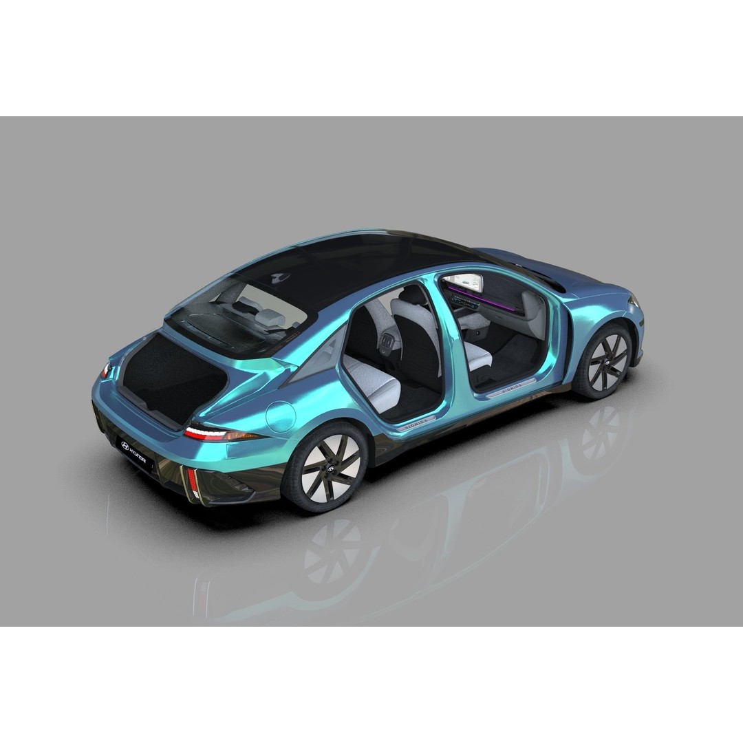 Hyundai Ioniq 6 3D Model – High Poly Sport Sedan, FBX, OBJ, Blender - View 18
