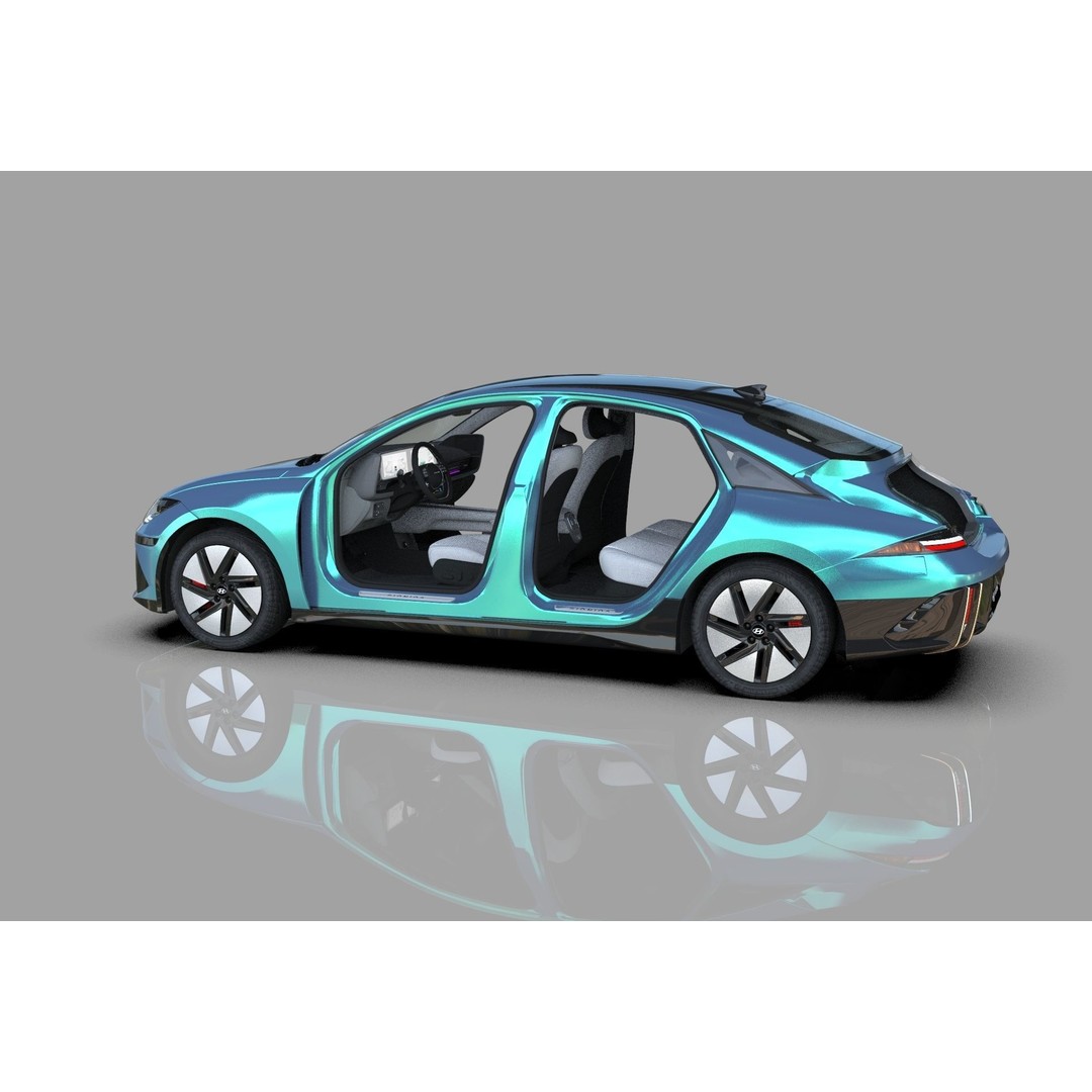 Hyundai Ioniq 6 3D Model – High Poly Sport Sedan, FBX, OBJ, Blender - View 19