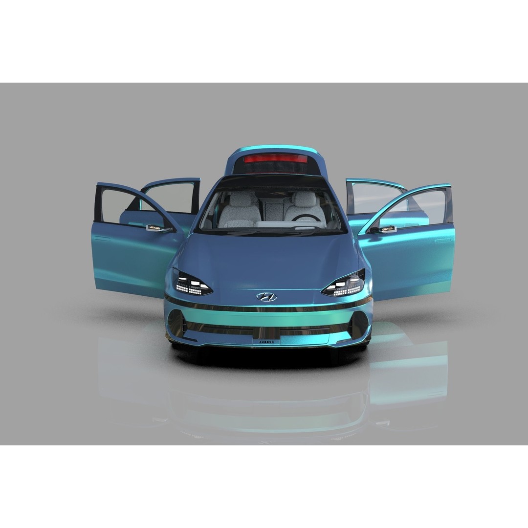 Hyundai Ioniq 6 3D Model – High Poly Sport Sedan, FBX, OBJ, Blender - View 20