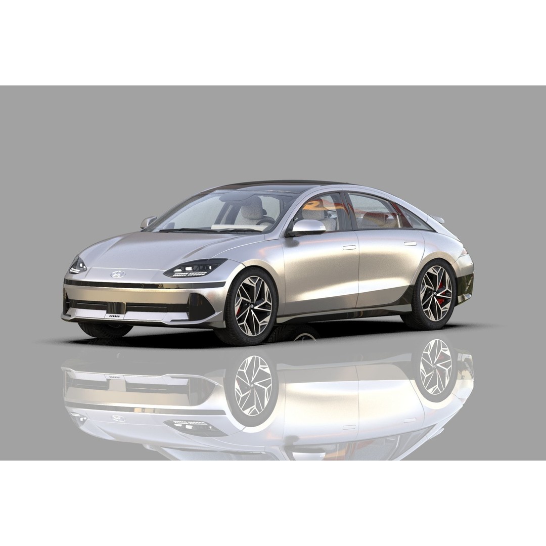 Hyundai Ioniq 6 3D Model – High Poly Sport Sedan, FBX, OBJ, Blender - View 31